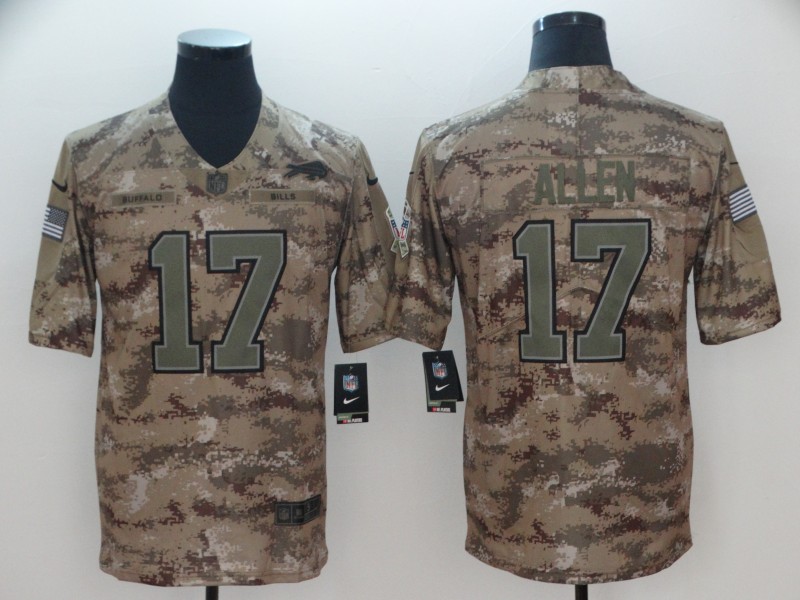 Men's Buffalo Bills Josh Allen #17 Camouflage Jersey
